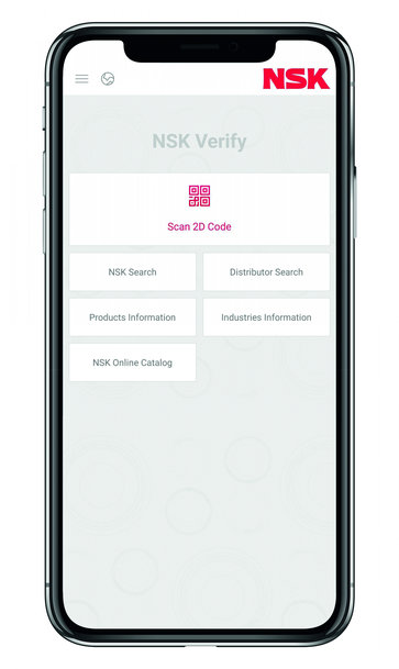 NSK Verify app upgraded to include industrial bearings